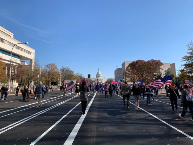 Des manifestants pro-Trump, le 14 novembre, à Washington. © Patrica Neves/Mediapart Des manifestants pro-Trump, le 14 novembre, à Washington. © Patrica Neves/Mediapart