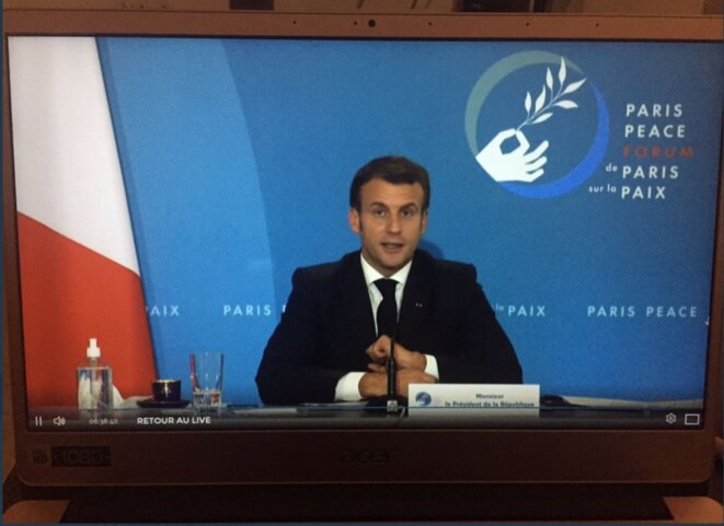 3e édition du forum de Paris sur la Paix - Emmanue Macron 3e édition du forum de Paris sur la Paix - Emmanue Macron
