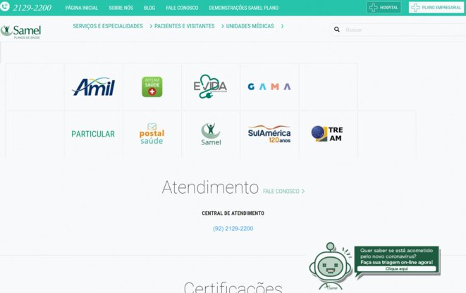 Site du groupe SAMEL. Le tribunal régional électoral (TRE AM) de l'Amazonas y apparaît comme client. © Samel Site du groupe SAMEL. Le tribunal régional électoral (TRE AM) de l'Amazonas y apparaît comme client. © Samel