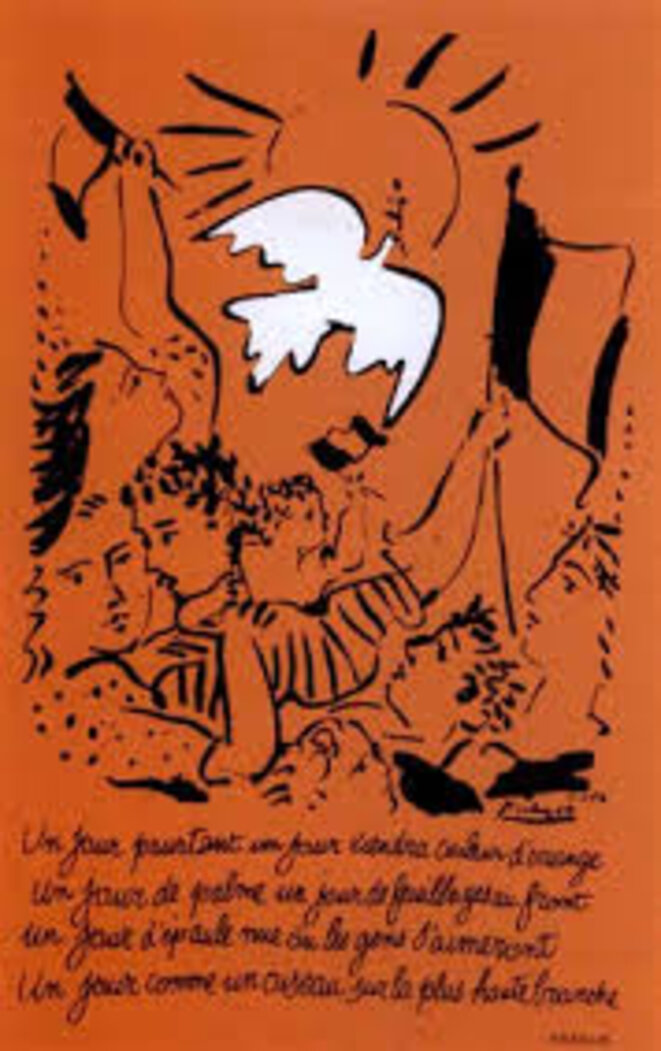 Pablo Picasso, Un jour pourtant un jour viendra couleur d'orange , 1953 © Artnet Pablo Picasso, Un jour pourtant un jour viendra couleur d'orange , 1953 © Artnet