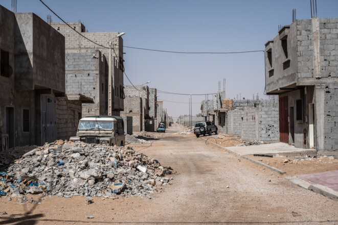 Extension urbaine de Laayoune pour encourager le peuplement marocain, Madinat Al Wifaq, à l'Est. © Elli Lorz Extension urbaine de Laayoune pour encourager le peuplement marocain, Madinat Al Wifaq, à l'Est. © Elli Lorz