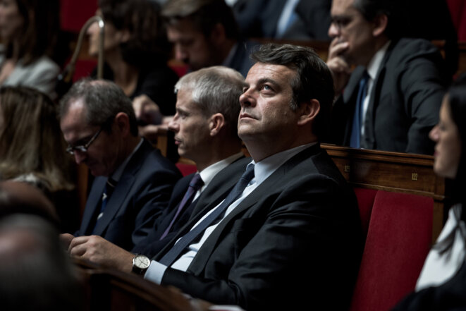 Thierry Solère en 2017 à l’Assemblée nationale. © Nicholas Orchard / Hans Lucas via AFP Thierry Solère en 2017 à l’Assemblée nationale. © Nicholas Orchard / Hans Lucas via AFP