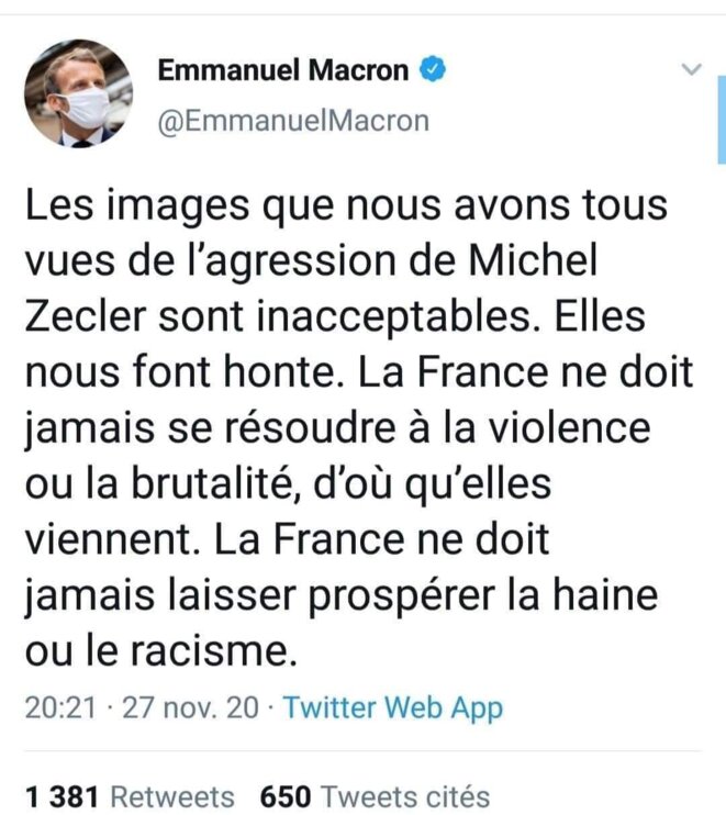 tweet © Emmanuel Macron tweet © Emmanuel Macron