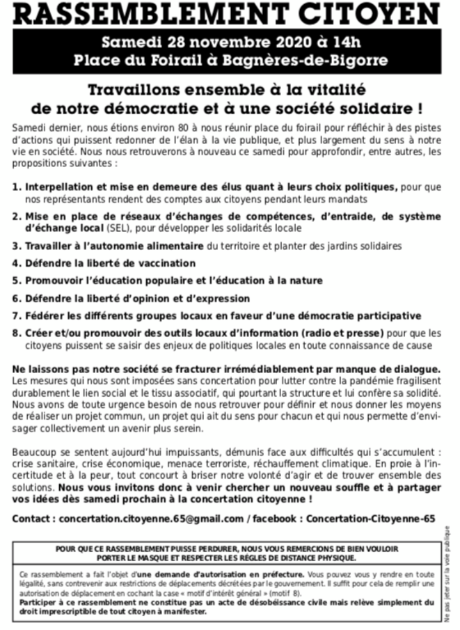 Rassemblement Citoyen © Concertation Citoyenne Bagnères-de-Bigorre Rassemblement Citoyen © Concertation Citoyenne Bagnères-de-Bigorre