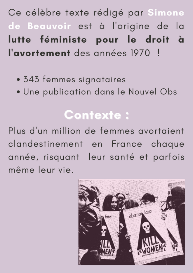 Je suis l'une d'elles, documentaire en préparation d'Adeline Laffitte et de Valérie Jourdan, rendra la parole aux protagonistes méconnues du Manifeste des 343. © Femmes & cinéma
