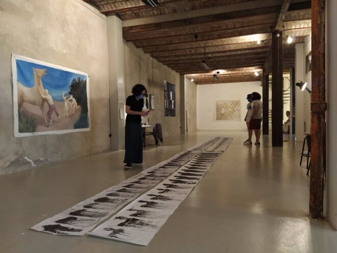 Desirare, "Visite d'Atelier, juin/juillet 2020. Résidence Fella Tamzali. Nawel Louerrad Desirare, "Visite d'Atelier, juin/juillet 2020. Résidence Fella Tamzali. Nawel Louerrad