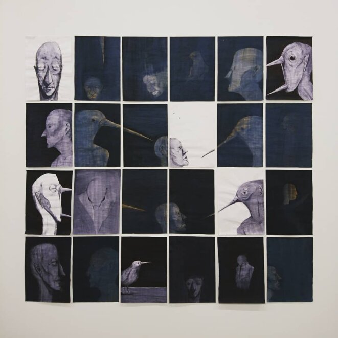 Square. Nawel Louerrad. 2020.encre et papier. 186x173 cm Square. Nawel Louerrad. 2020.encre et papier. 186x173 cm