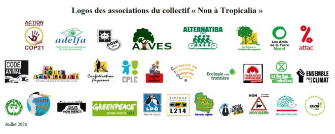Logos des associations du Collectif "Non à Tropicalia' Logos des associations du Collectif "Non à Tropicalia'