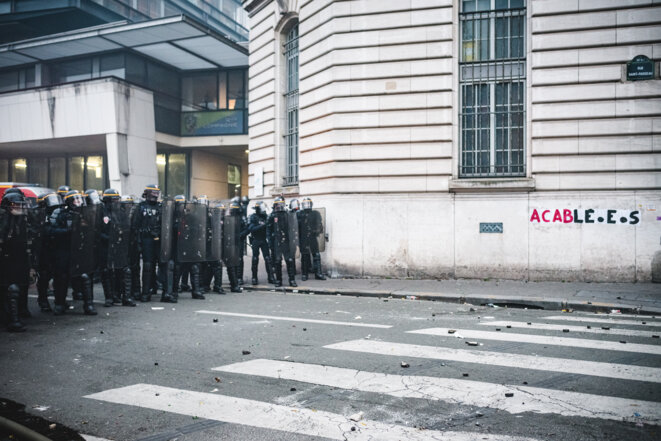Paris, le 5 décembre. © Samuel Boivin / NurPhoto via AFP