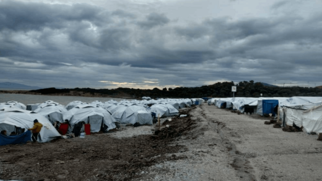 Nouveau camp militaire de Lesbos © Réfugié du camp
