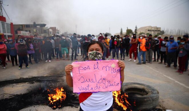 Manifestations à Ica (Sud de Lima), décembre 2020 Manifestations à Ica (Sud de Lima), décembre 2020