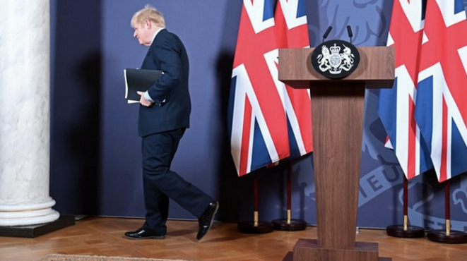 Boris Johnson le 24 décembre 2020. © AFP / Paul Grover