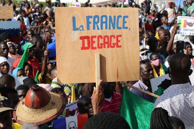 une manifestation antifrançaise à Bamako au Mali le 22 septembre 2020 une manifestation antifrançaise à Bamako au Mali le 22 septembre 2020