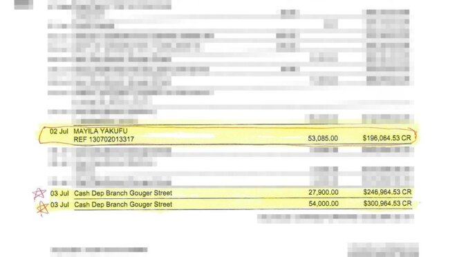 La famille de Mayila Yafuku a envoyé des virements bancaires et des relevés d'achat de maison aux gouvernements chinois et australien pour prouver son innocence. La famille de Mayila Yafuku a envoyé des virements bancaires et des relevés d'achat de maison aux gouvernements chinois et australien pour prouver son innocence.
