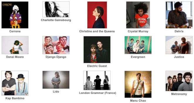 Des artistes du catalogue de Because Music. © Capture d'écran
