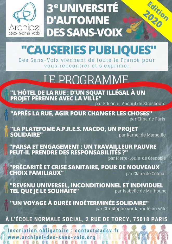 Causeries Publiques 2020 - Hotel de la Rue © ADSV Causeries Publiques 2020 - Hotel de la Rue © ADSV