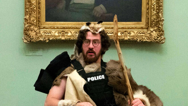 Aaron Mostofsky inside the U.S. Capitol on Wednesday January 6, 2021. © New York Post Aaron Mostofsky inside the U.S. Capitol on Wednesday January 6, 2021. © New York Post