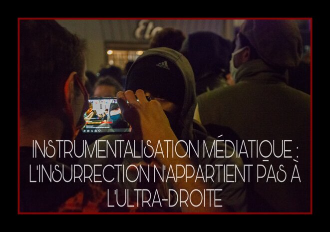 28.12.20 Un manifestant interviewé en live lors d'une manifestation contre la loi sécurité globale à Paris © Palice Jékowski 28.12.20 Un manifestant interviewé en live lors d'une manifestation contre la loi sécurité globale à Paris © Palice Jékowski