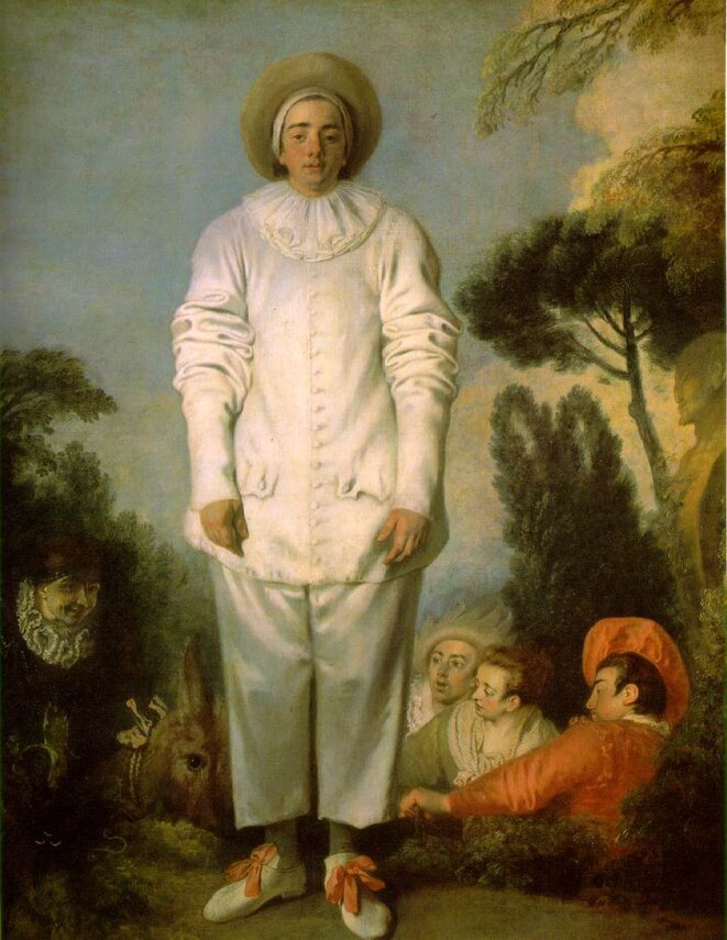 Jean-Antoine Watteau, Pierrot, dit autrefois Gilles, 1718-1719 Huile sur toile • 184,5 × 149 cm • Coll. musée du Louvre, Paris • © Bridgeman Images Jean-Antoine Watteau, Pierrot, dit autrefois Gilles, 1718-1719 Huile sur toile • 184,5 × 149 cm • Coll. musée du Louvre, Paris • © Bridgeman Images