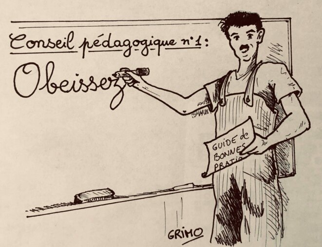 Dessin 6: le conseil pédagogique © Frédéric Grimaud Dessin 6: le conseil pédagogique © Frédéric Grimaud