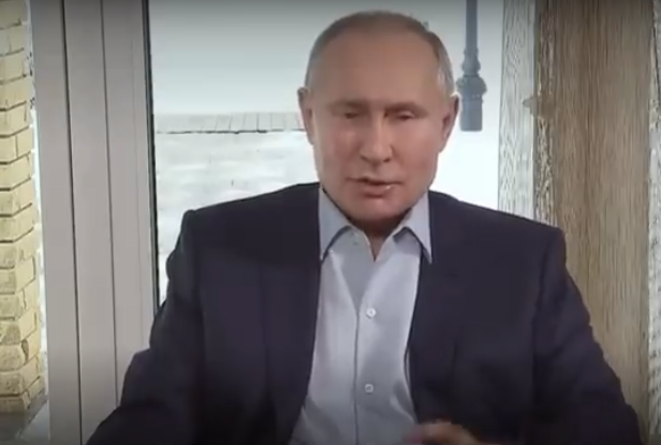 Vladimir Poutine, lundi 25 janvier, répondant à des étudiants. © (capture d'écran) Vladimir Poutine, lundi 25 janvier, répondant à des étudiants. © (capture d'écran)