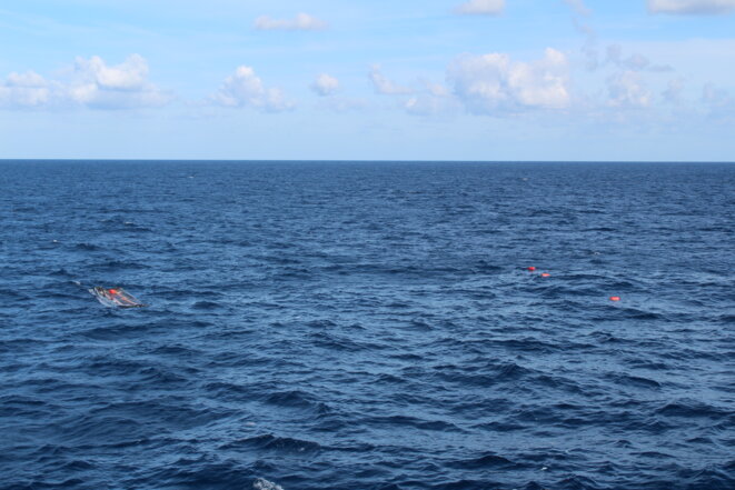 L'embarcation où se trouvait Germaine après son interception par les garde-côtes libyens. © NB