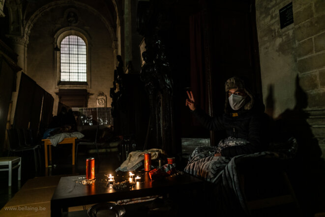 Occupation de l'église du Béguinage, Bruxelles Occupation de l'église du Béguinage, Bruxelles