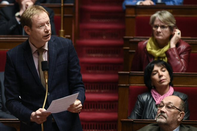 Le député communiste Pierre Dharréville le 11 février 2020, à l'Assemblée nationale. © Philippe Lopez / AFP