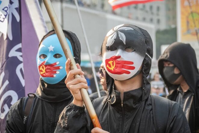 Des manifestants de Hong Kong protestaient contre les violations présumées des droits de l'homme en Chine en 2019. Photo: Studio Incendo. Des manifestants de Hong Kong protestaient contre les violations présumées des droits de l'homme en Chine en 2019. Photo: Studio Incendo.