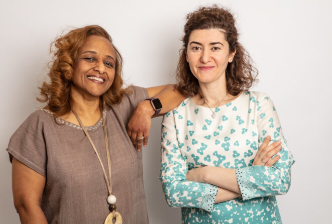 Maria Chahrour et Leah Seyoum-Tesfa au domicile de Maria. © Spectrum News Maria Chahrour et Leah Seyoum-Tesfa au domicile de Maria. © Spectrum News