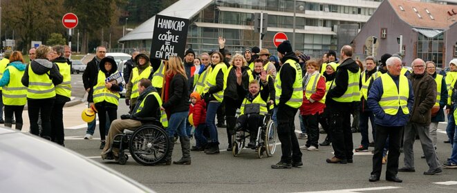 Manifestation du mouvement des gilets jaunes, à Belfort, le 02 février 2019 © Thomas Bresson Manifestation du mouvement des gilets jaunes, à Belfort, le 02 février 2019 © Thomas Bresson