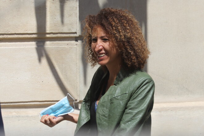 Mayada Boulos, communications advisor to the French prime minister, seen here at the Élysée Palace on June 29th 2020. © Ludovic MARIN / AFP