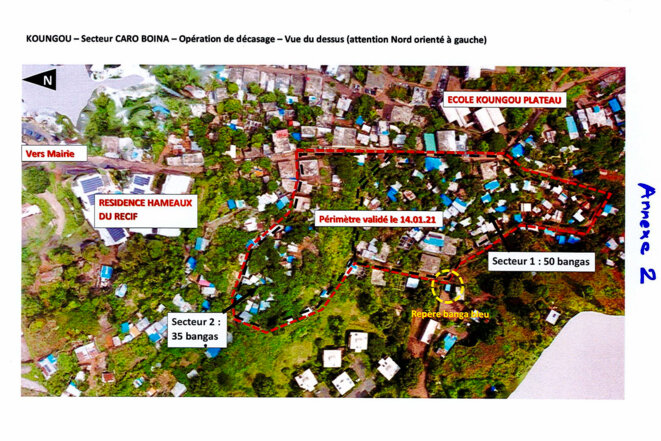 Carte de parcelle, document préparatoire © Préfecture de Mayotte Carte de parcelle, document préparatoire © Préfecture de Mayotte