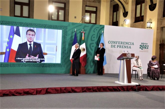 Mexico - Forum Génération Égalité - 29 – 31 mars 2021- Emanuel Macron, Président Français Mexico - Forum Génération Égalité - 29 – 31 mars 2021- Emanuel Macron, Président Français