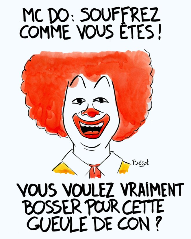 Brouillon sur la souffrance au travail chez McDo (non retenu)