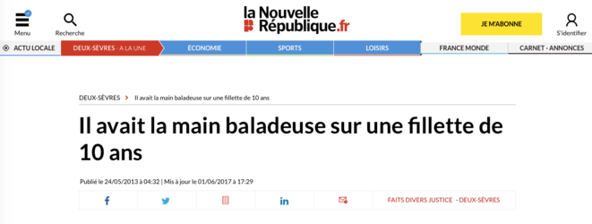 Article de La Nouvelle République, 24/05/2013 Article de La Nouvelle République, 24/05/2013