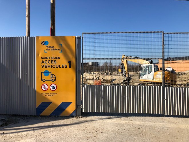 Lugar de la futura villa olímpica, en Saint-Ouen, en febrero de 2021. © JL Lugar de la futura villa olímpica, en Saint-Ouen, en febrero de 2021. © JL