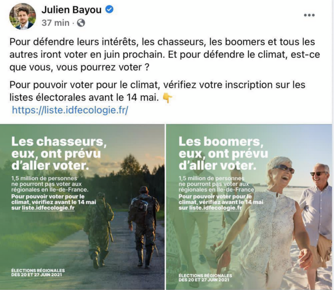 Compte Twitter de Julien Bayou © Capture d'écran Compte Twitter de Julien Bayou © Capture d'écran
