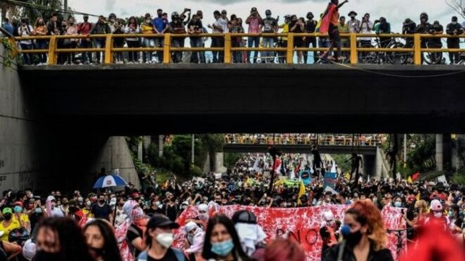 Manifestation à Bogota contre la reforma tributaria, 28 avril 2021 © Getty Images