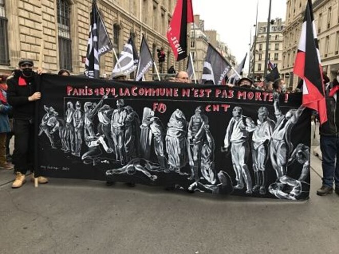 Banderole du Défilé du premier Libertaire 2021 Banderole du Défilé du premier Libertaire 2021