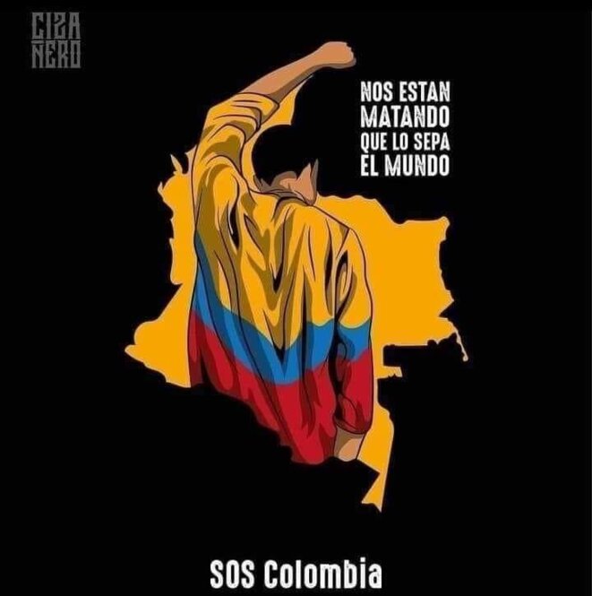 SOS Colombía : ILS SONT EN TRAIN DE NOUS TUER ! IL FAUT QUE LE MONDE SACHE ! © https://www.facebook.com/milaymusica1/photos/a.114618540148431/296471455296471/?type=3&is_lookaside=1 SOS Colombía : ILS SONT EN TRAIN DE NOUS TUER ! IL FAUT QUE LE MONDE SACHE ! © https://www.facebook.com/milaymusica1/photos/a.114618540148431/296471455296471/?type=3&is_lookaside=1
