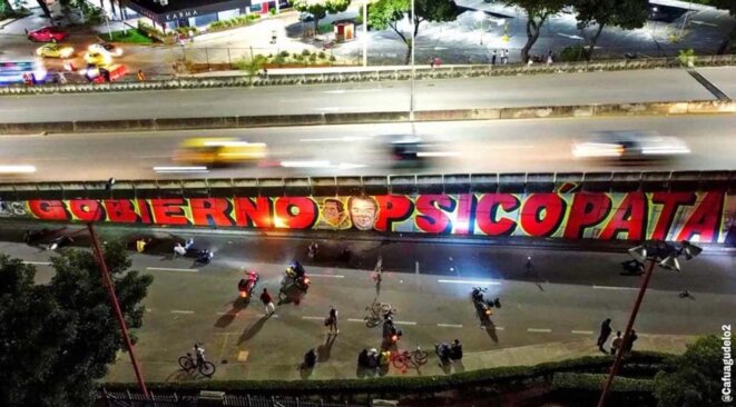 Slogan graffé à Cúcuta dans la nuit du 8 au 9 mai © cafuagudelo2 Slogan graffé à Cúcuta dans la nuit du 8 au 9 mai © cafuagudelo2