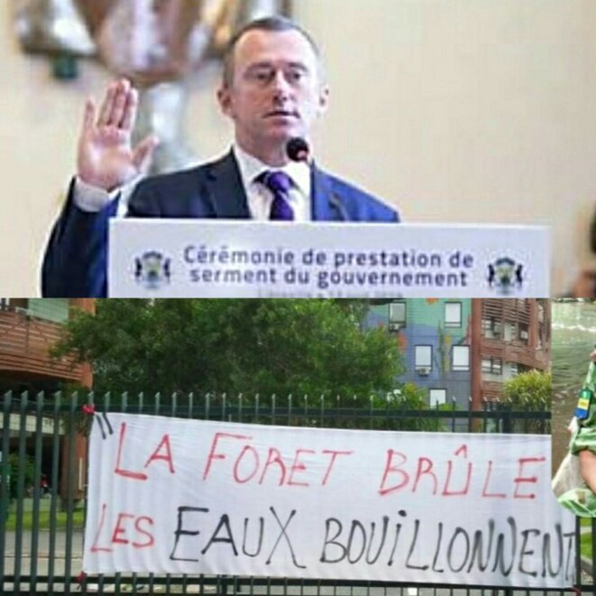 Lee White, faisant acte d'allégeance à Ali Bongo Lee White, faisant acte d'allégeance à Ali Bongo