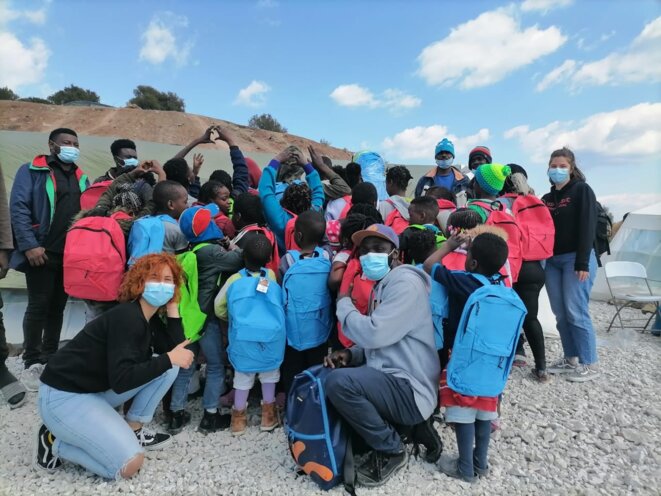Rad éducation au sein du nouveau camp "Kara Tepe 2" Rad éducation au sein du nouveau camp "Kara Tepe 2"