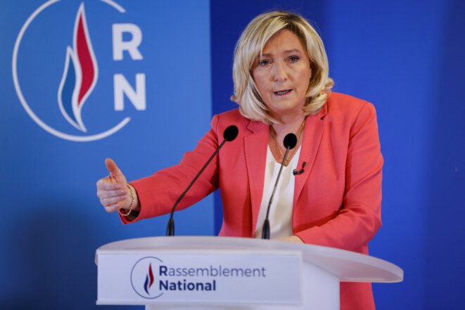 Marine Le Pen, la président du Rassemblement national. © Thomas SAMSON / AFP