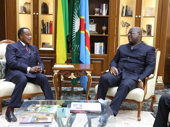 Denis SASSOU Nguesso chez Antoine Tshisekedi