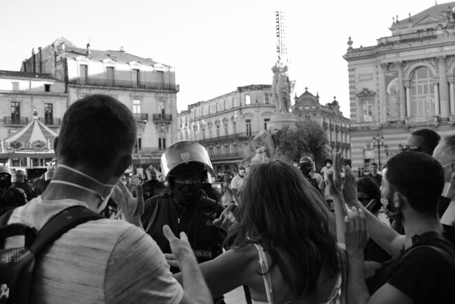 Acte 96 des gilets jaunes, Montpellier, le 12 septembre 2020. © Samuel Clauzier Acte 96 des gilets jaunes, Montpellier, le 12 septembre 2020. © Samuel Clauzier