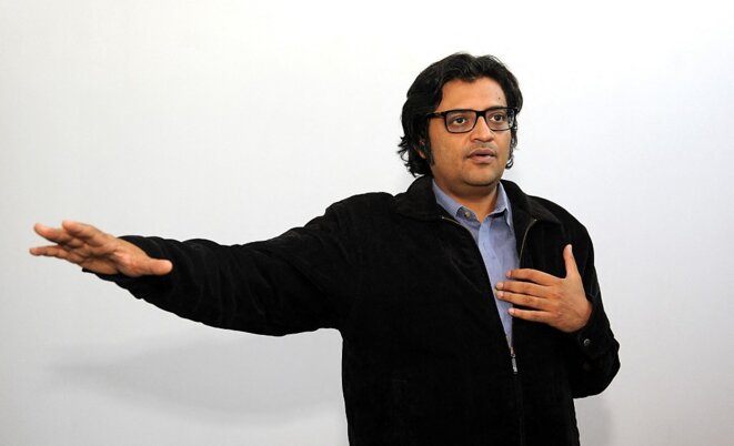 Arnab Goswami en avril 2017. © Sujit Jaiswal/AFP Arnab Goswami en avril 2017. © Sujit Jaiswal/AFP