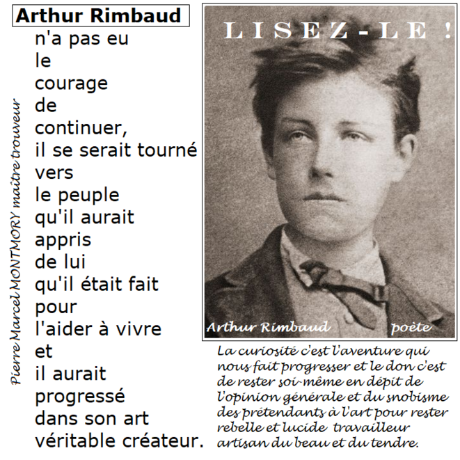 RIMBAUD N'A PAS EU LE COURAGE DE CONTINUER