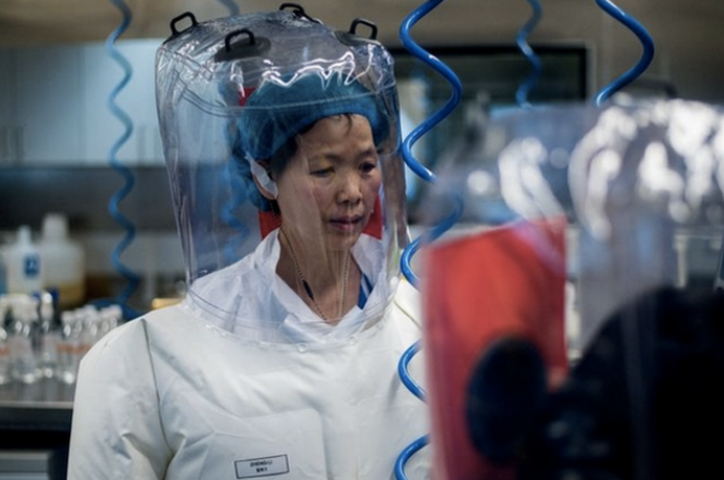 A l'intérieur du laboratoire P4 à Wuhan, la chercheuse Shi Zhengli. © Johannes Eisele / AFP A l'intérieur du laboratoire P4 à Wuhan, la chercheuse Shi Zhengli. © Johannes Eisele / AFP